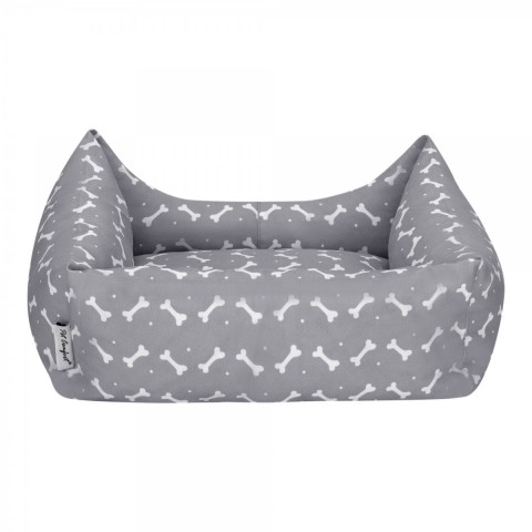 Pet Comfort Uniform Bone Gri-Beyaz Kedi ve Köpek Yatağı S 50x40cm