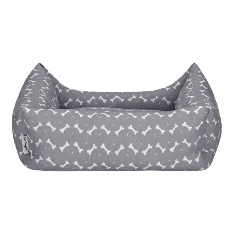 Pet Comfort Uniform Bone Gri-Beyaz Kedi ve Köpek Yatağı S 60x50cm