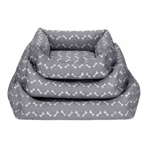 Pet Comfort Uniform Bone Gri-Beyaz Kedi ve Köpek Yatağı S 60x50cm