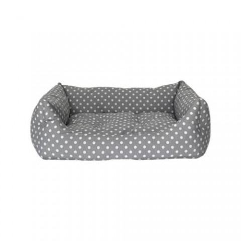 Pet Comfort Uniform Gri Puantiyeli Köpek Yatağı M 70x60cm
