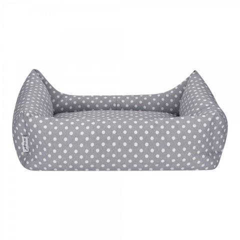 Pet Comfort Uniform Gri Puantiyeli Köpek Yatağı M 70x60cm