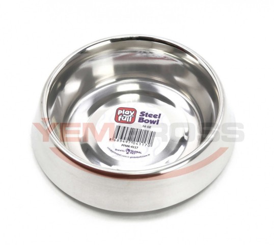 Playfull Haşere Engelleyici Kauçuk Tabanlı Çelik Mama Kabı 16 OZ (SWT 2464 A)