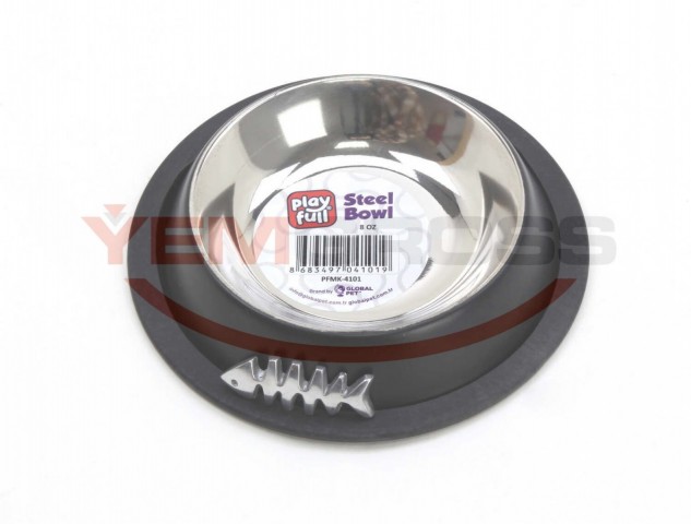 Playfull Kaymaz Tabanlı Çelik Mama Kabı 8 OZ (SWT 1136)