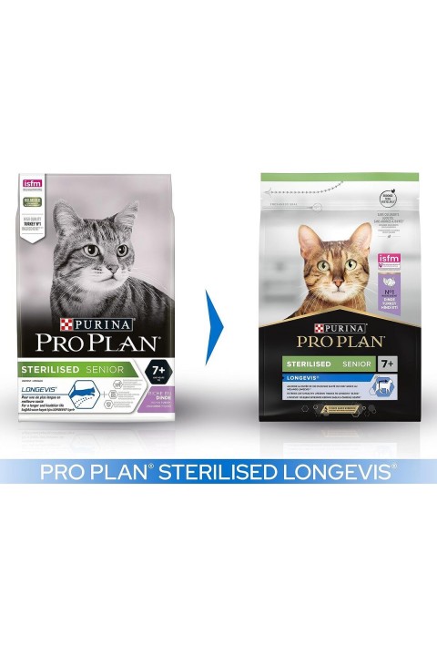 Pro Plan 7 Yas Üstü Hindili Sterilised Kısırlaştırılmış Yaşlı Kedi Maması 3 Kg
