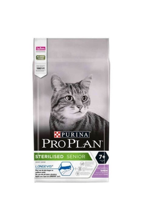 Pro Plan 7 Yas Üstü Hindili Sterilised Kısırlaştırılmış Yaşlı Kedi Maması 3 Kg