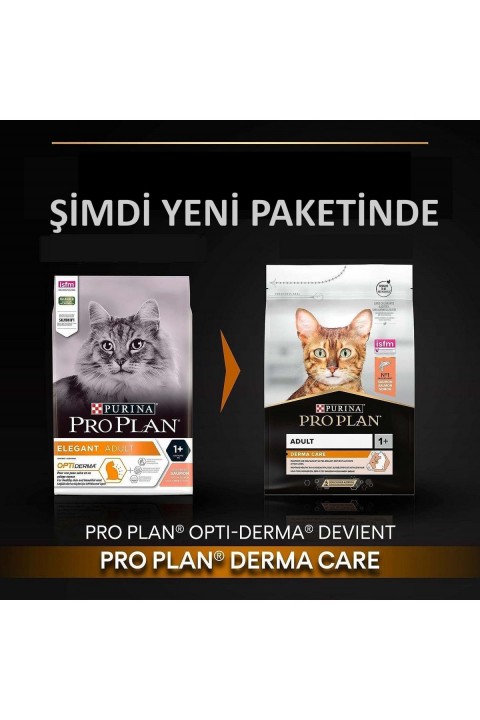Pro Plan Derma Care Tüy Yumaği Kontrolü Somonlu Kedi Mamasi 3 Kg ( elegant derma adult )