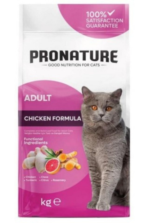 Pronature Tavuklu ve Pirinçli Yetişkin Kedi Maması 1,5 KG
