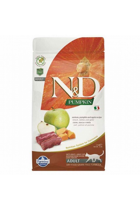 Nd Pumpkin Geyik & Elma Tahılsız Kedi Maması - 1.5 Kg