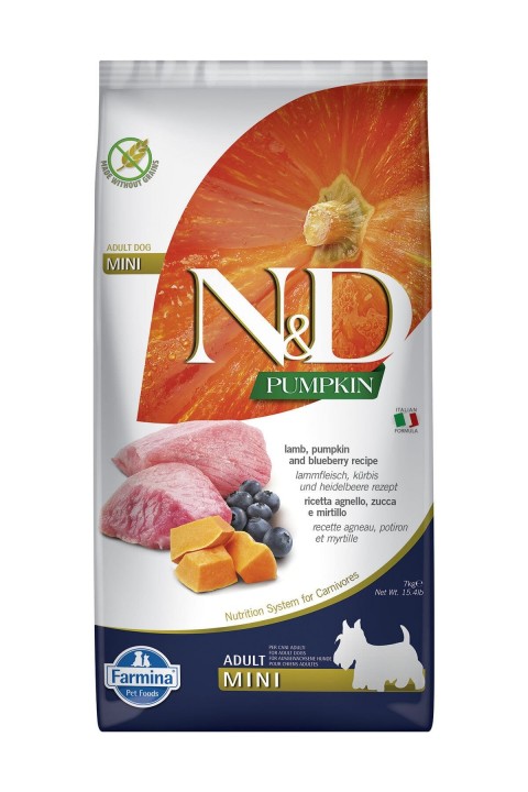 Nd Pumpkin Kuzu Etli Adult Mini Tahılsız Köpek Maması - 7 Kg
