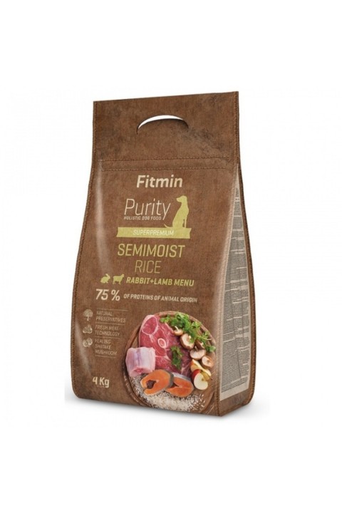 Fitmin dog Purity Rice Semimoist Rabbit&Lamb - 4 kg