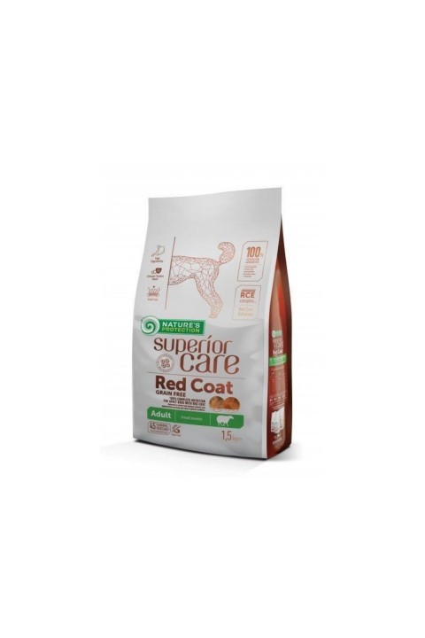 Natures Protection Superior Care Red Coat Küçük Irk Kuzulu Kızıl Köpek Köpek Maması 10 Kg