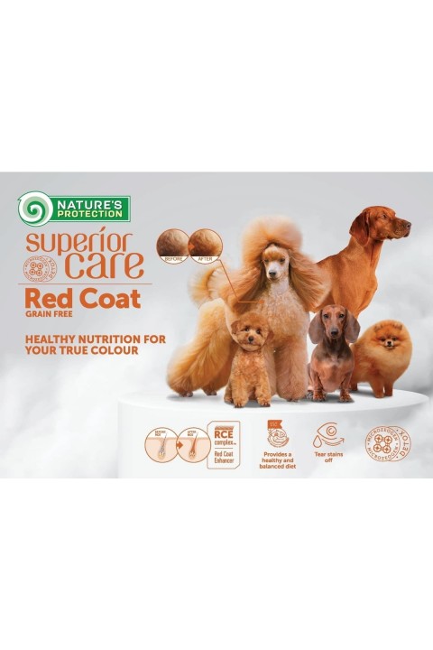 Natures Protection Superior Care Red Coat Küçük Irk Kuzulu Kızıl Köpek Köpek Maması 10 Kg