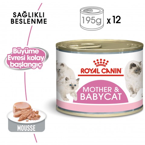 Royal Canin Mother&Babycat Anne ve Yavru Yaş Konserve Mama 195 Gr