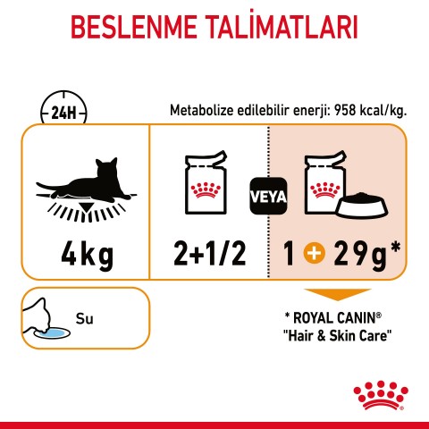 Royal Canin Hair Skin Jelly Hassas Tüylü Yetişkin Kedi Konserve Yaş Maması Pouch 85 Gr