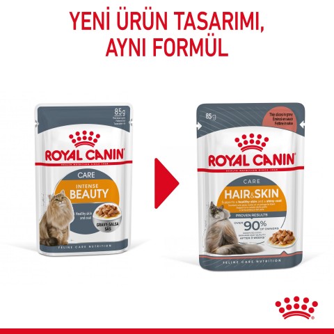 Royal Canin Hair Skin Jelly Hassas Tüylü Yetişkin Kedi Konserve Yaş Maması Pouch 85 Gr