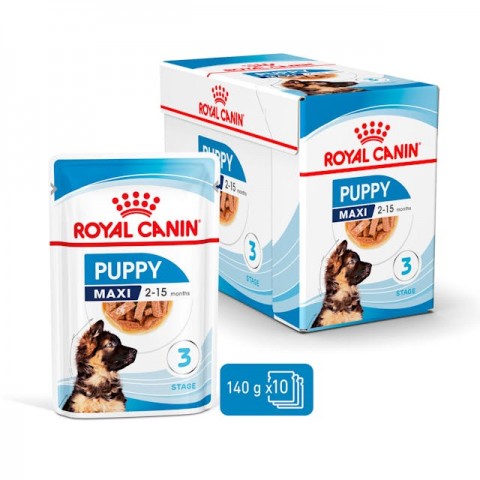Royal Canin Maxi Puppy Büyük Irk Yavru Köpekler İçin Parça Etli Konserve Yaş Mama Pouch 140 Gr