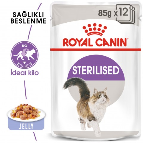 Royal Canin Sterilised Jelly Kısırlaştırılmış Kedi Konserve Yaş Maması Pouch 85 gr