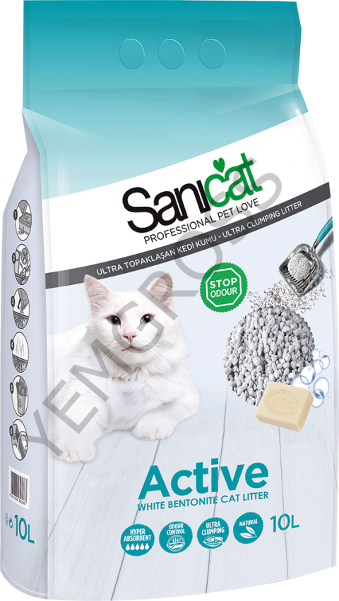 SANICAT ACTIVE 10 L. CLUMPING WHITE