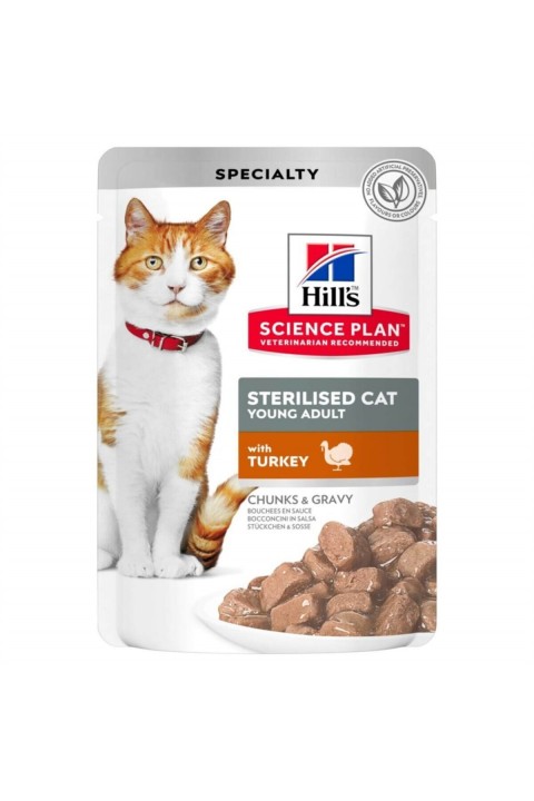 Hill's SP Hindili Kısırlaştırılmış Yetişkin Kedi Pouch 85Gr.