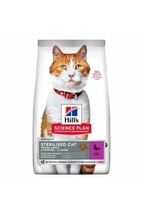 Hill's SP Ördekli Kısırlaştırılmış Yetişkin Kedi Maması 8+2KG