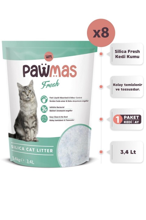 Pawmas Fresh Silika Kum 3,4 Lt