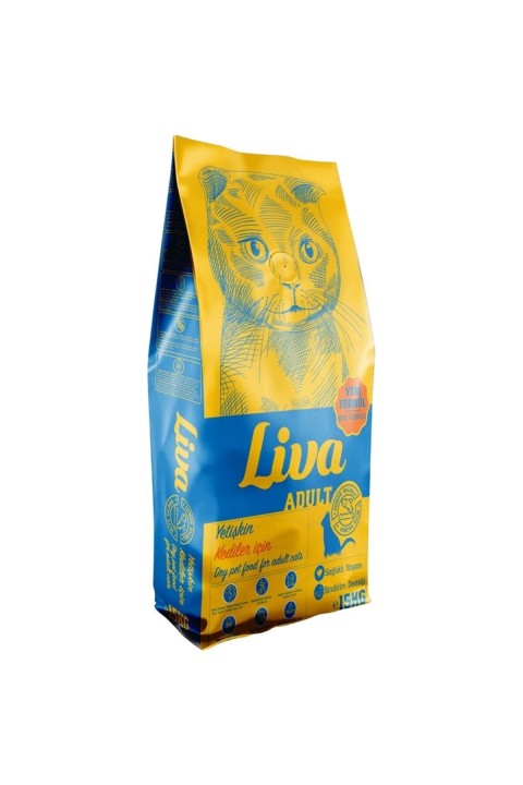 Liva Yetişkin Somonlu Kedi Maması - 15 Kg