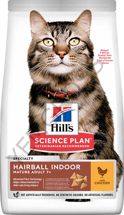 Hill's SP Tüy Yumağı Kontrolü Tavuklu +7 Yetişkin Kedi Maması 1.5KG