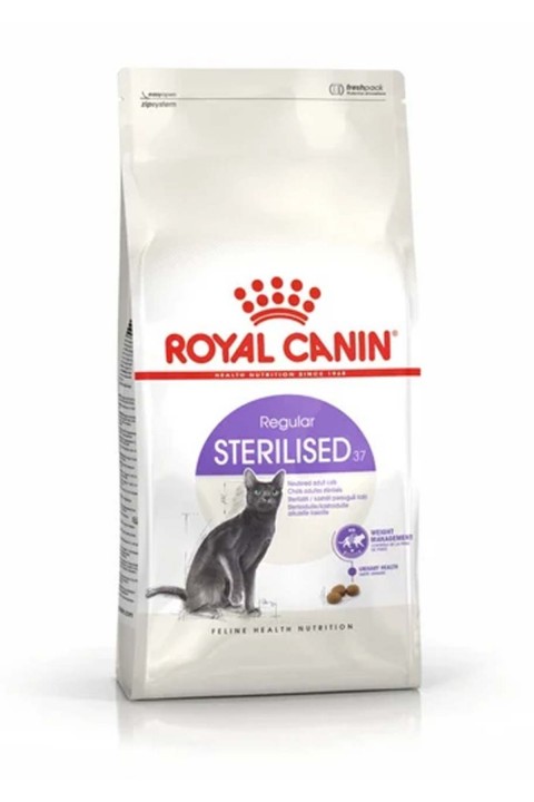 Sterilised 37 - kısırlaştırılmış Kediler için uygun Tam ve Eksiksiz Kedi Maması - 15 Kg