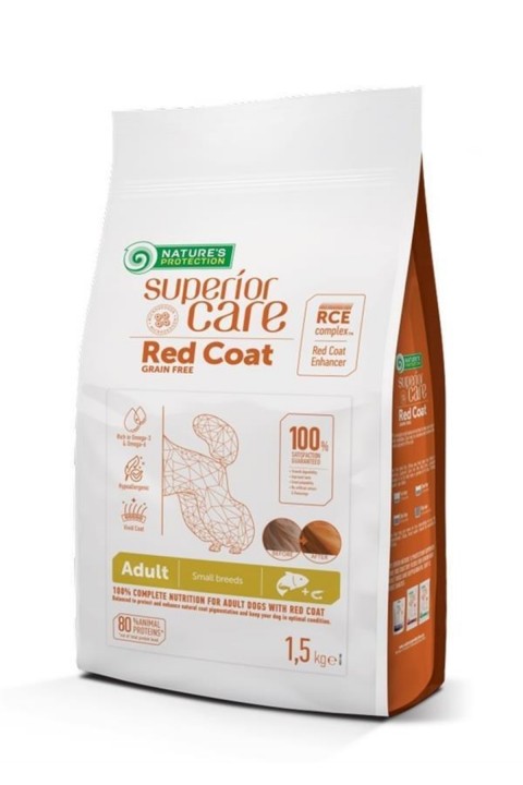 Natures Protection Superior Care Red Coat Küçük Irk Somonlu Kızıl Köpek Köpek Maması 10 Kg