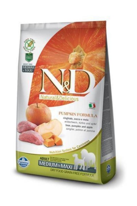 Nd Pumpkin Y.Domuz Adult Med.Maxi Tahılsız Köpek Maması - 12 Kg