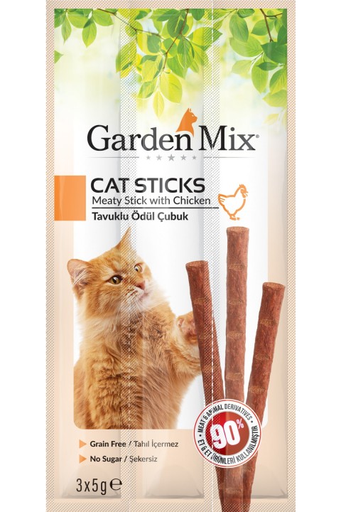 Gardenmix Tavuklu Kedi Stick Ödül 3*5g