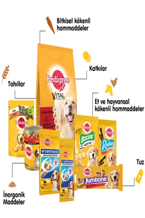 Pedigree Kümes Hayvanı Sebze&Pirinç Köpek Maması - 2,6Kg