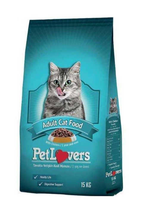 Pet Lovers Tavuklu Yetişkin Kedi Maması - 15 Kg