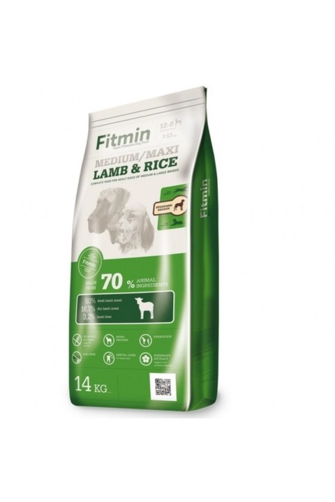 Fitmin %50 Taze Kuzu Etli Orta Irk Yetişkin Köpek Maması 14 Kg