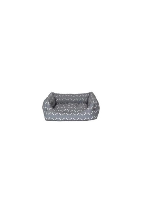 Pet Comfort Uniform Bone Gri-Beyaz Kedi ve Köpek Yatağı S 50x40cm