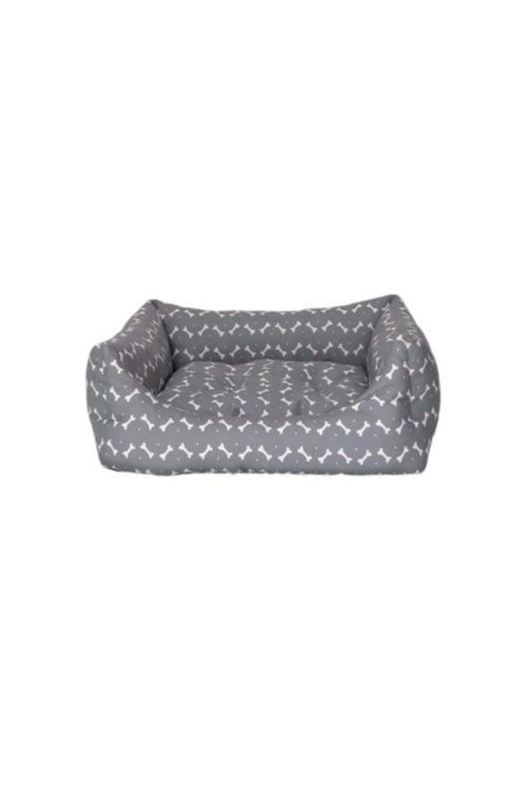 Pet Comfort Uniform Bone Gri-Beyaz Köpek Yatağı M 70x60cm