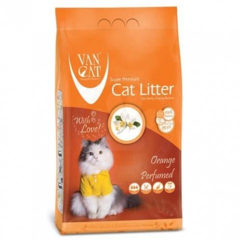 Vancat Portakal Kokulu İnce Kedi Kumu 10Kg