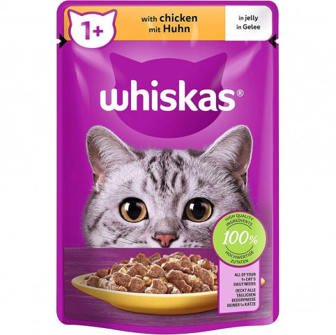 WHISKAS TAVUKU POUCH - 85 GR (KOLİ: 28 ADET)