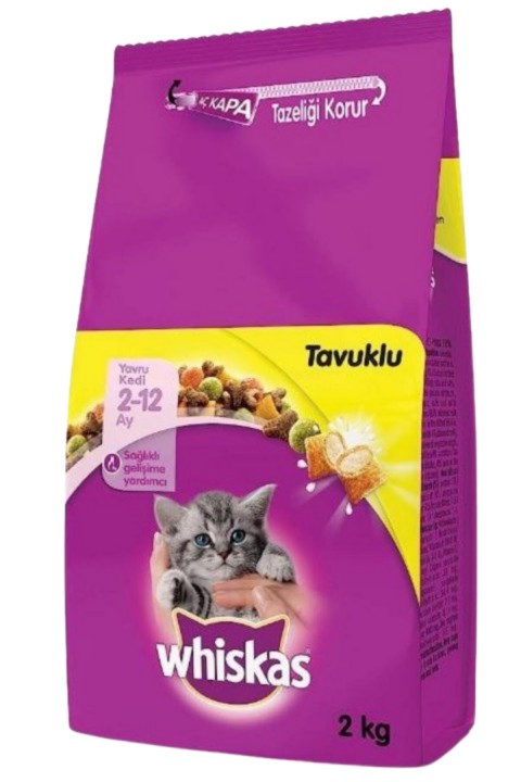 Whiskas Yavru Tavuklu Kedi Maması - 2 Kg