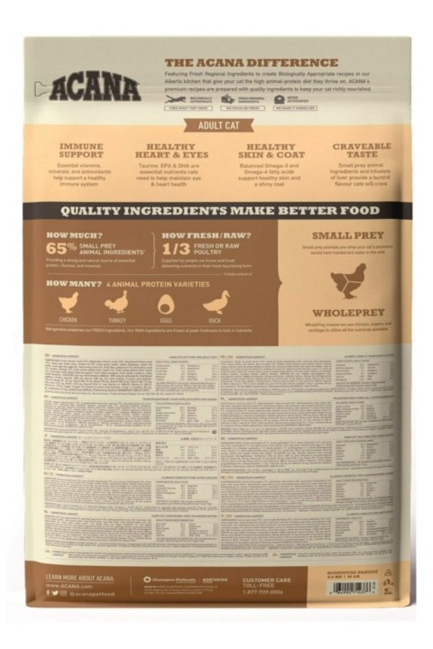 ACANA Wild Prairie Highest Protein (Yüksek Protein) Kedi Maması 4,5kg - Tüm ırk ve yaşam evreleri için