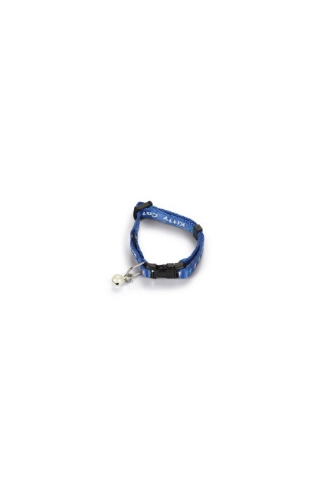 Beeztees Yavru Kedi Boyun Tasması, Zilli, Mavi, 17,5-23cm