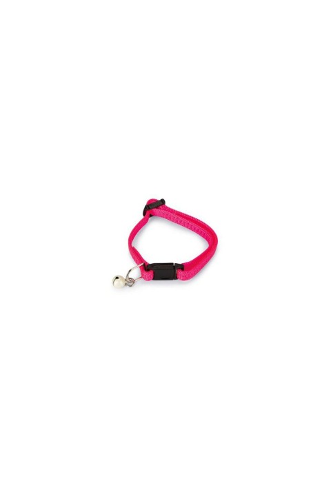 Beeztees Yavru Kedi Boyun Tasması, Zilli, Pembe, 15-22cm