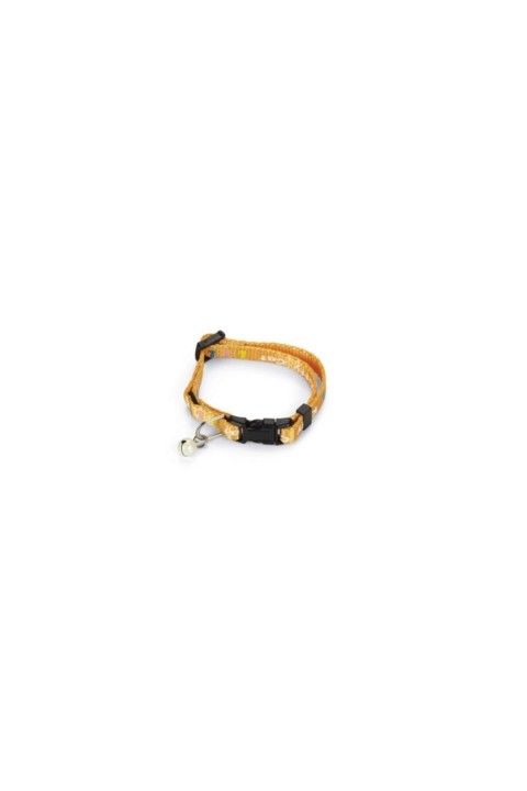 Beeztees Yavru Kedi Boyun Tasması, Zilli, Sarı, 17,5-23cm