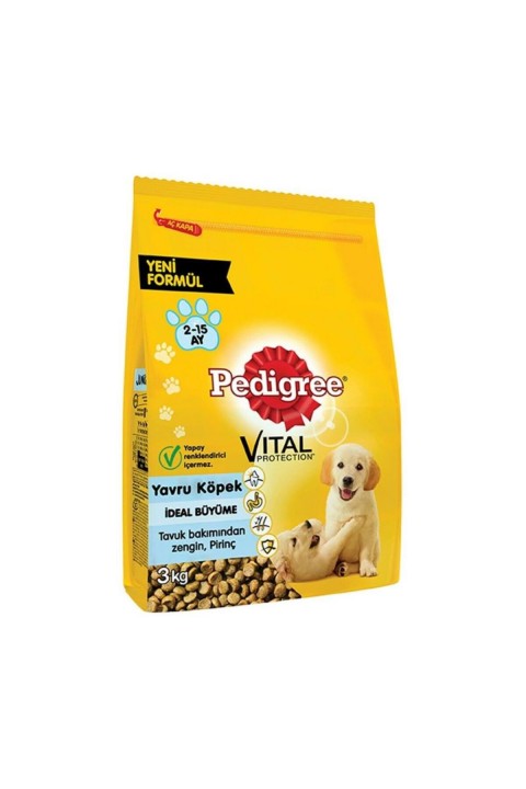 Pedigree Yavru Kümes Hayvanı&Pirinç Köpek Maması - 3Kg
