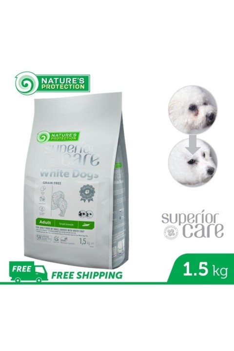 Natures Protection Superior Care White Coat Küçük Irk Böcekli Beyaz Köpek Maması 1.5 Kg